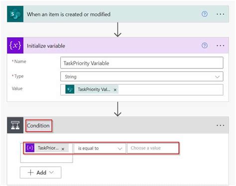 power automate condition empty.
